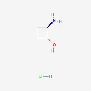 molecular formula C4H10ClNO B1145967 trans-2-Aminocyclobutanol hydrochloride CAS No. 1609406-69-0