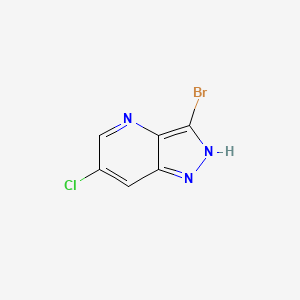 molecular formula C6H3BrClN3 B1145974 3-Bromo-6-chloro-1H-pyrazolo[4,3-b]pyridine CAS No. 1352397-44-4