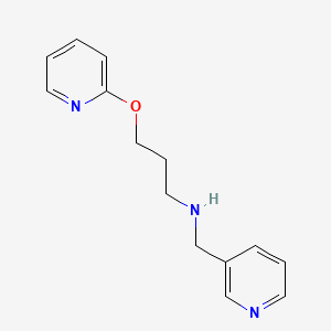 molecular formula C14H17N3O B11459862 N-(pyridin-3-ylmethyl)-3-(pyridin-2-yloxy)propan-1-amine 