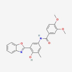 molecular formula C23H20N2O5 B11459959 N-[3-(1,3-benzoxazol-2-yl)-4-hydroxy-5-methylphenyl]-3,4-dimethoxybenzamide 