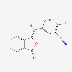 molecular formula C₁₆H₈FNO₂ B1146003 2-Fluoro-5-((3-oxoisobenzofuran-1(3H)-ylidene)methyl)benzonitrile CAS No. 763114-25-6