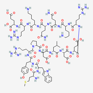 molecular formula C94H148N30O28S B1146013 H-Met-Ala(indol-2-yl)-Tyr-Arg-Pro-Asp-Leu-Asp-Glu-Arg-Lys-Gln-Gln-Lys-Arg-Glu-OH CAS No. 154938-34-8