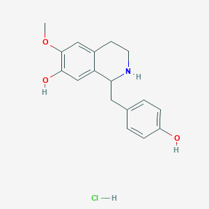 molecular formula C₁₇H₂₀ClNO₃ B1146020 (-)-Coclaurine Hydrochloride CAS No. 3422-42-2