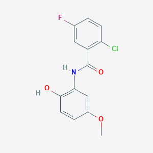 molecular formula C₁₄H₁₁ClFNO₃ B1146037 5-Chloro-N-(5-methoxy-2-hydroxyphenyl)-2-fluoro-benzamide CAS No. 1797116-69-8