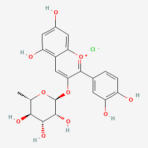 molecular formula C₂₁H₂₁ClO₁₀ B1146043 Cyanidin-3-o-rhamnoside chloride CAS No. 38533-30-1