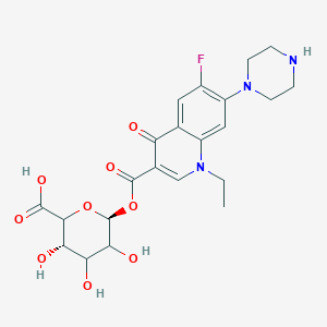 molecular formula C₂₂H₂₆FN₃O₉ B1146059 Norfloxacin-acyl-beta-glucuronide CAS No. 1260617-45-5