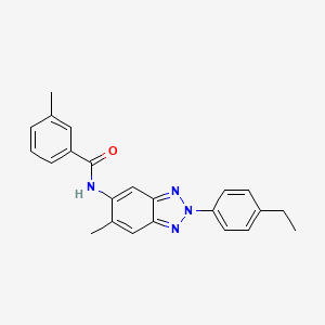 molecular formula C23H22N4O B11460602 N-[2-(4-ethylphenyl)-6-methyl-2H-1,2,3-benzotriazol-5-yl]-3-methylbenzamide 