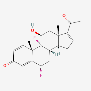 molecular formula C₂₁H₂₄F₂O₃ B1146061 (6S,8S,9R,10S,11S,13S,14S)-17-Acetyl-6,9-difluoro-11-hydroxy-10,13-dimethyl-7,8,11,12,14,15-hexahydro-6H-cyclopenta[a]phenanthren-3-one CAS No. 1027011-66-0
