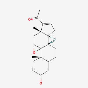 molecular formula C₂₁H₂₄O₃ B1146063 (9beta,11beta)-9,11-Epoxy-pregna-1,4,16-triene-3,20-dione CAS No. 153469-93-3