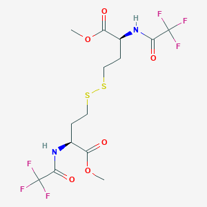 molecular formula C₁₄H₁₈F₆N₂O₆S₂ B1146077 methyl (2S)-4-[[(3S)-4-methoxy-4-oxo-3-[(2,2,2-trifluoroacetyl)amino]butyl]disulfanyl]-2-[(2,2,2-trifluoroacetyl)amino]butanoate CAS No. 84355-09-9