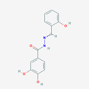 molecular formula C₁₄H₁₂N₂O₄ B1146080 3,4-dihydroxy-N'-(2-hydroxybenzylidene)benzohydrazide CAS No. 304481-60-5