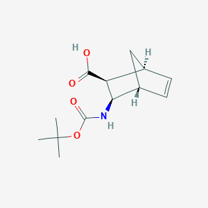 molecular formula C13H19NO4 B1146082 rac-(1S,2S,3R,4R)-3-[(tert-butoxycarbonyl)amino]bicyclo[2.2.1]hept-5-ene-2-carboxylic acid CAS No. 148257-06-1