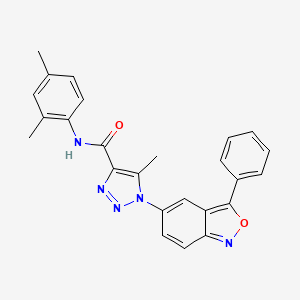 molecular formula C25H21N5O2 B11460827 N-(2,4-dimethylphenyl)-5-methyl-1-(3-phenyl-2,1-benzoxazol-5-yl)-1H-1,2,3-triazole-4-carboxamide 