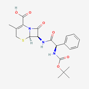 molecular formula C₂₁H₂₅N₃O₆S B1146083 n-Boc-cephalexin CAS No. 28180-92-9