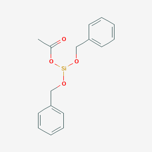 molecular formula C16H18O4Si B1146085 DIBENZYLOXYACETOXYSILANE CAS No. 151837-46-6