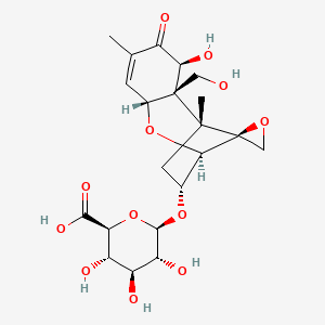 molecular formula C₂₁H₂₈O₁₂ B1146104 Deoxynivalenol 3-glucuronide CAS No. 1000000-13-4