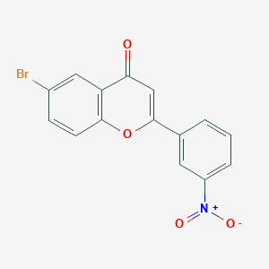 molecular formula C₁₅H₈BrNO₄ B1146107 6-Bromo-3'-nitroflavone CAS No. 187932-50-9