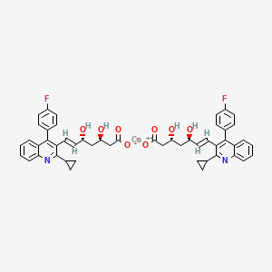 molecular formula C50H46CaF2N2O8 B1146109 Calcium (3R,5R,E)-7-(2-cyclopropyl-4-(4-fluorophenyl)quinolin-3-yl)-3,5-dihydroxyhept-6-enoate CAS No. 254452-96-5