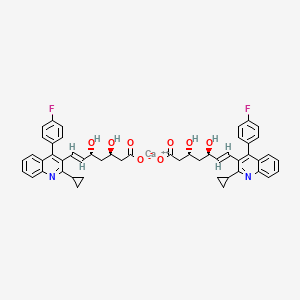 Calcium;(E,3R,5R)-7-[2-cyclopropyl-4-(4-fluorophenyl)quinolin-3-yl]-3,5-dihydroxyhept-6-enoate