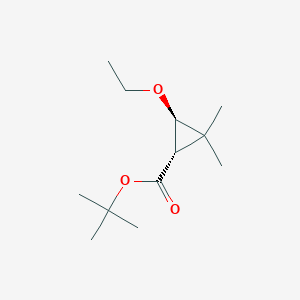 molecular formula C12H22O3 B1146113 tert-butyl (1S,3R)-3-ethoxy-2,2-dimethylcyclopropane-1-carboxylate CAS No. 145060-06-6