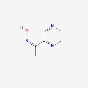 molecular formula C6H7N3O B1146114 Ethanone, 1-pyrazinyl-, oxime (9CI) CAS No. 141190-61-6