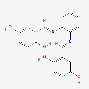 molecular formula C20H16N2O4 B1146124 n n-Bis(2,5-dihydroxybenzylidene)-1,2-diaminobenzene CAS No. 154198-33-1