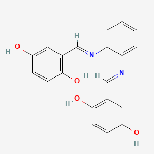 molecular formula C20H16N2O4 B1146124 N,N-Bis(2,5-dihydroxybenzylidene)-1,2-diaminobenzene CAS No. 154198-33-1
