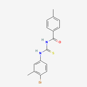 molecular formula C16H15BrN2OS B11461259 N-[(4-bromo-3-methylphenyl)carbamothioyl]-4-methylbenzamide 