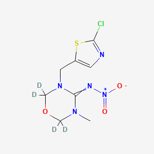molecular formula C₈H₆D₄ClN₅O₃S B1146126 N-[3-[(2-氯-1,3-噻唑-5-基)甲基]-2,2,6,6-四氘代-5-甲基-1,3,5-恶二嗪-4-亚胺基]硝胺 CAS No. 1331642-98-8
