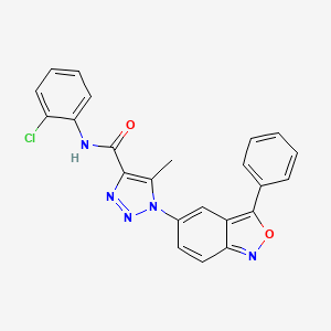 molecular formula C23H16ClN5O2 B11461280 N-(2-chlorophenyl)-5-methyl-1-(3-phenyl-2,1-benzoxazol-5-yl)-1H-1,2,3-triazole-4-carboxamide 