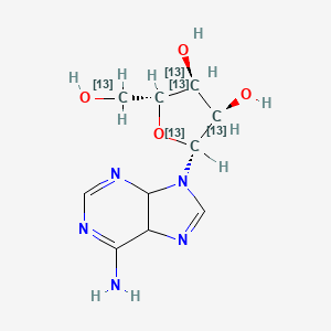 molecular formula C₅¹³C₅H₁₃N₅O₄ B1146131 (2R,3R,4S,5R)-2-(6-amino-4,5-dihydropurin-9-yl)-5-(hydroxy(113C)methyl)(2,3,4,5-13C4)oxolane-3,4-diol CAS No. 159496-13-6
