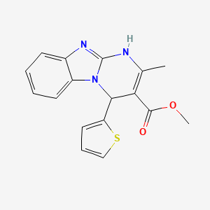 molecular formula C17H15N3O2S B11461358 Methyl 2-methyl-4-(2-thienyl)-1,4-dihydropyrimido[1,2-a]benzimidazole-3-carboxylate 