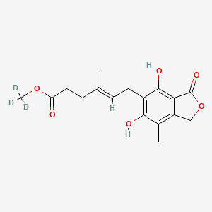 molecular formula C₁₇H₁₇D₃O₆ B1146136 O-Desmethyl Mycophenolic Acid Methyl Ester-d3 CAS No. 1331670-20-2