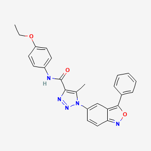 molecular formula C25H21N5O3 B11461361 N-(4-ethoxyphenyl)-5-methyl-1-(3-phenyl-2,1-benzoxazol-5-yl)-1H-1,2,3-triazole-4-carboxamide 