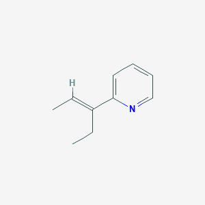 B1146140 2-[(2E)-2-Penten-3-yl]pyridine CAS No. 159309-81-6