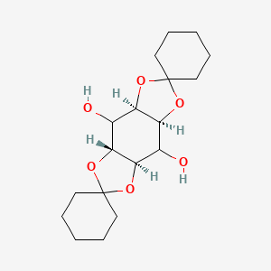molecular formula C₁₈H₂₈O₆ B1146141 1,2:4,5-Biscyclohexylidene D-myo-Inositol CAS No. 55123-26-7