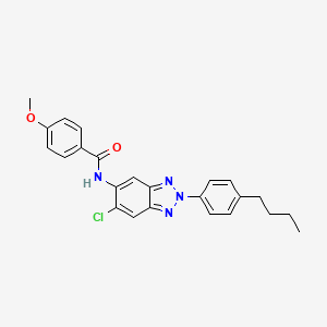 molecular formula C24H23ClN4O2 B11461463 N-[2-(4-butylphenyl)-6-chloro-2H-benzotriazol-5-yl]-4-methoxybenzamide 