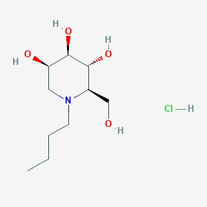 molecular formula C10H21NO4.ClH B1146153 N-Butyldeoxymannojirimycin HCl CAS No. 155501-85-2
