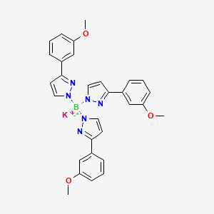 molecular formula C33H34BKN6O6 B1146160 HYDROTRIS(3-ANISYLPYRAZOL-1-YL)BORATE POTASSIUM SALT CAS No. 143307-49-7