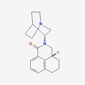 molecular formula C19H24N2O B1146176 [R-(R*,R*)]-2-(1-Azabicyclo[2.2.2]oct-3-yl)-2,3,3a,4,5,6-hexahydro-1H-benz[de]isoquinolin-1-one CAS No. 149653-99-6