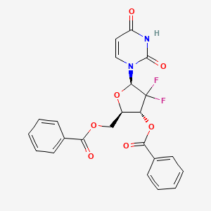 molecular formula C23H18F2N2O7 B1146179 2',2'-Difluoro-2'-deoxyuridine 3',5'-Dibenzoate CAS No. 143157-27-1