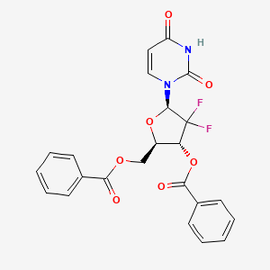 molecular formula C₂₃H₁₈F₂N₂O₇ B1146179 2',2'-Difluoro-2'-deoxyuridine 3',5'-Dibenzoate CAS No. 143157-27-1