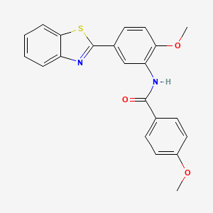 molecular formula C22H18N2O3S B11461808 N-[5-(1,3-benzothiazol-2-yl)-2-methoxyphenyl]-4-methoxybenzamide 