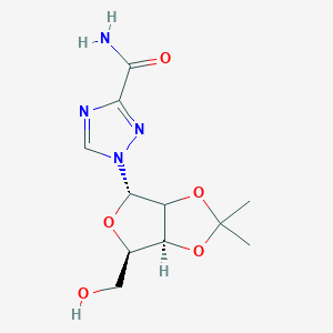 molecular formula C₁₁H₁₆N₄O₅ B1146189 1-[(4S,6R,6aS)-6-(hydroxymethyl)-2,2-dimethyl-3a,4,6,6a-tetrahydrofuro[3,4-d][1,3]dioxol-4-yl]-1,2,4-triazole-3-carboxamide CAS No. 69313-80-0