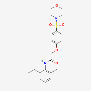 molecular formula C21H26N2O5S B11461992 N-(2-ethyl-6-methylphenyl)-2-[4-(morpholin-4-ylsulfonyl)phenoxy]acetamide 