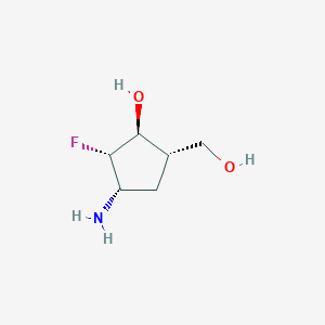 Cyclopentanemethanol, 4-amino-3-fluoro-2-hydroxy-, (1alpha,2beta,3alpha,4alpha)-(9CI)