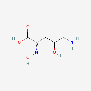 molecular formula C5H10N2O4 B1146201 5-Amino-4-hydroxy-2-(hydroxyimino)pentanoic acid CAS No. 146952-05-8