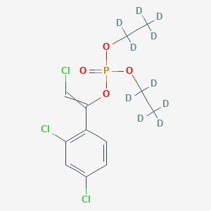 molecular formula C₁₂H₄D₁₀Cl₃O₄P B1146204 [2-Chloro-1-(2,4-dichlorophenyl)ethenyl] bis(1,1,2,2,2-pentadeuterioethyl) phosphate CAS No. 1346606-54-9