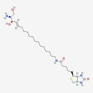 molecular formula C₂₈H₅₂N₄O₄S B1146205 erythro-omega-Amino Sphingosine Biotinamide CAS No. 752987-57-8