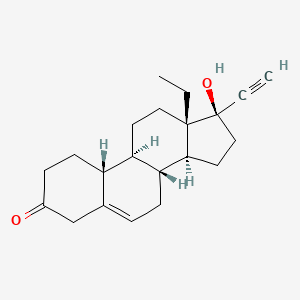 molecular formula C₂₁H₂₈O₂ B1146231 5(6)-Dehydro-4(5)-dihydro D-(-)-Norgestrel CAS No. 100021-05-4